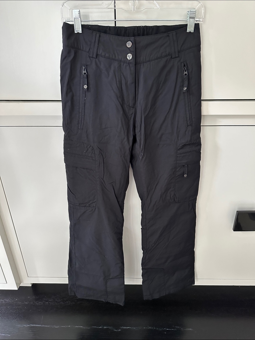 Black ski Pants - Zipper & Button Detail